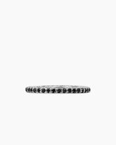 DY Eden Band Ring in Platinum with Pavé Black Diamonds, 1.85mm
