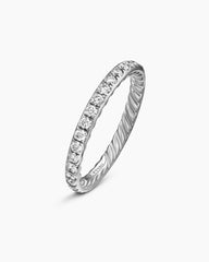 DY Eden Band Ring in Platinum with Diamonds, 2.2mm