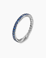 DY Eden Band Ring in Platinum with Sapphires, 2.2mm