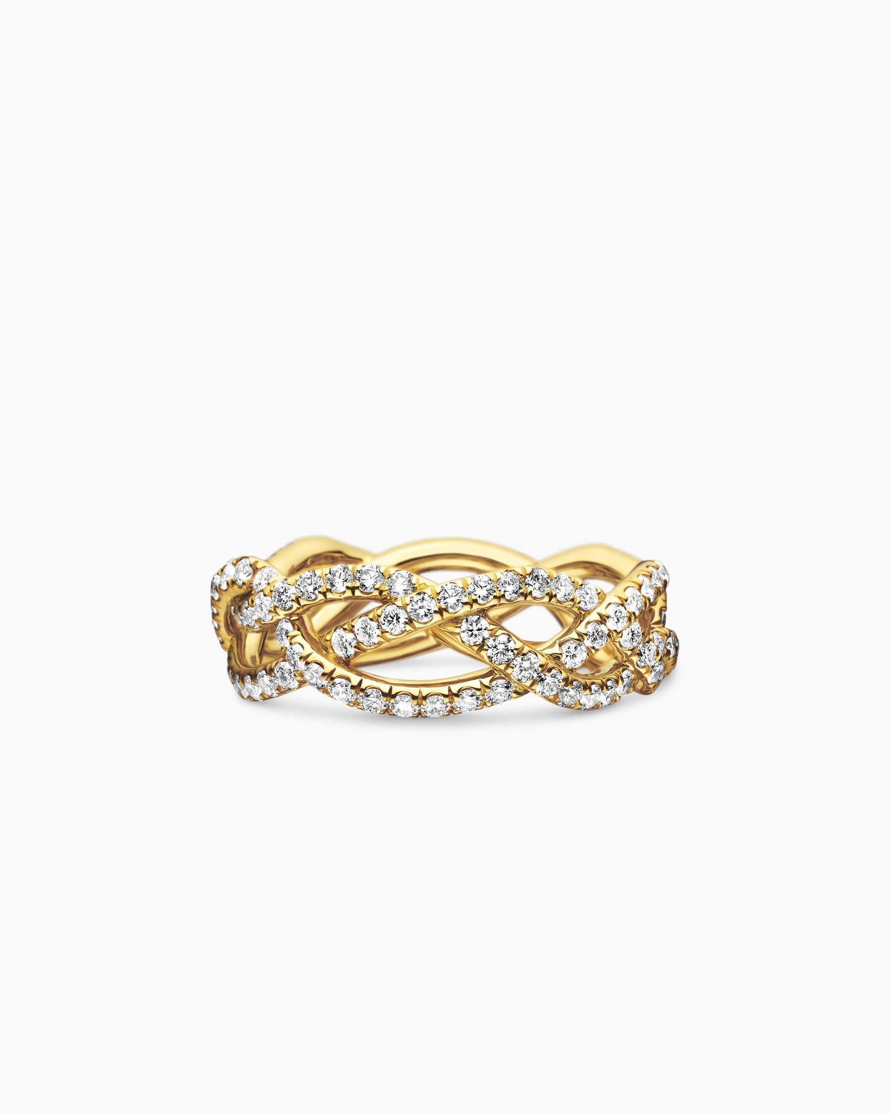 Wisteria® Band Ring in 18K Yellow Gold with Diamonds, 7.3mm