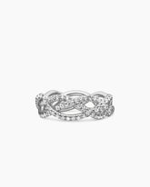Wisteria® Band Ring in Platinum with Diamonds, 7.3mm