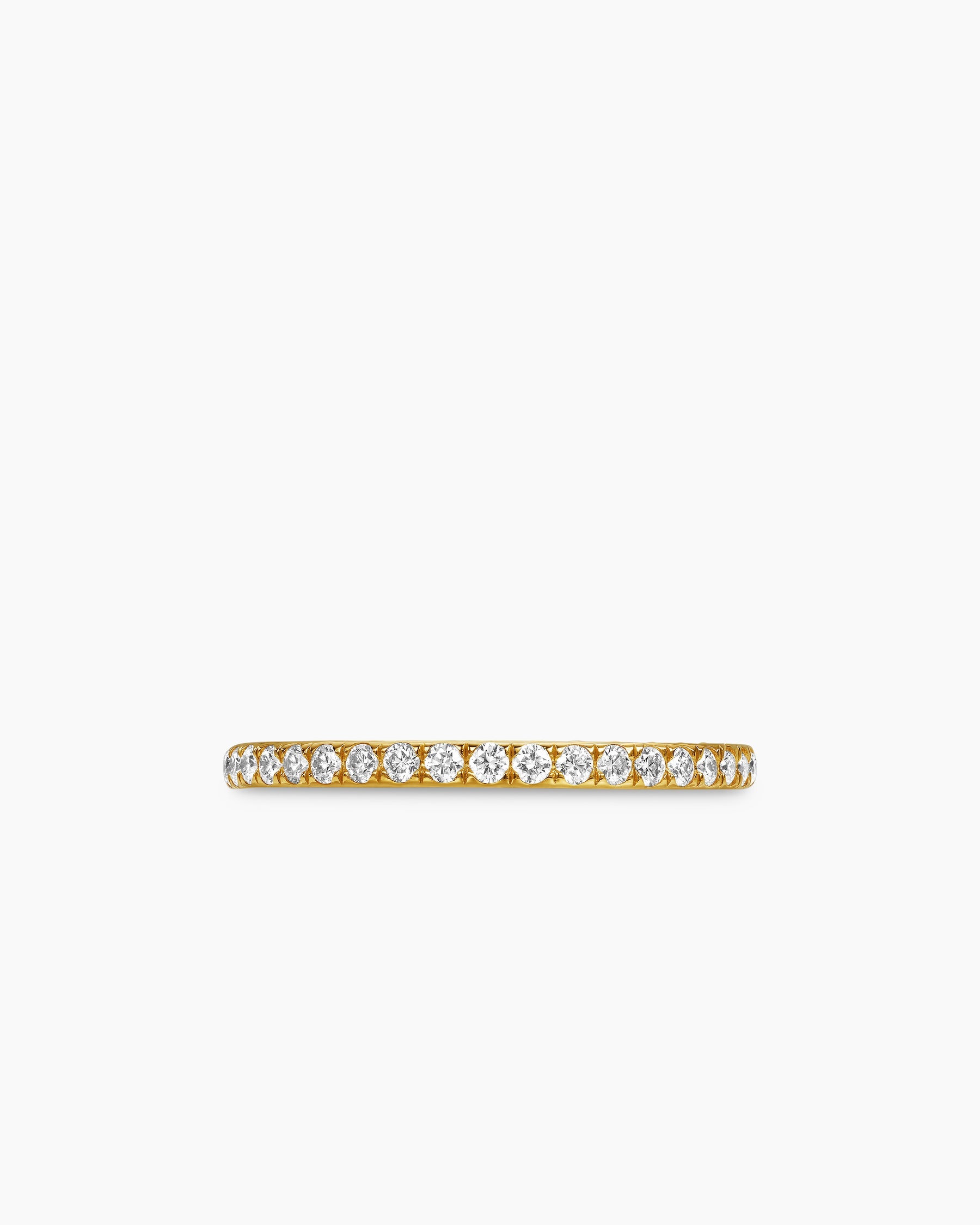 DY Eden Partway Band Ring in 18K Yellow Gold with Diamonds, 1.85mm