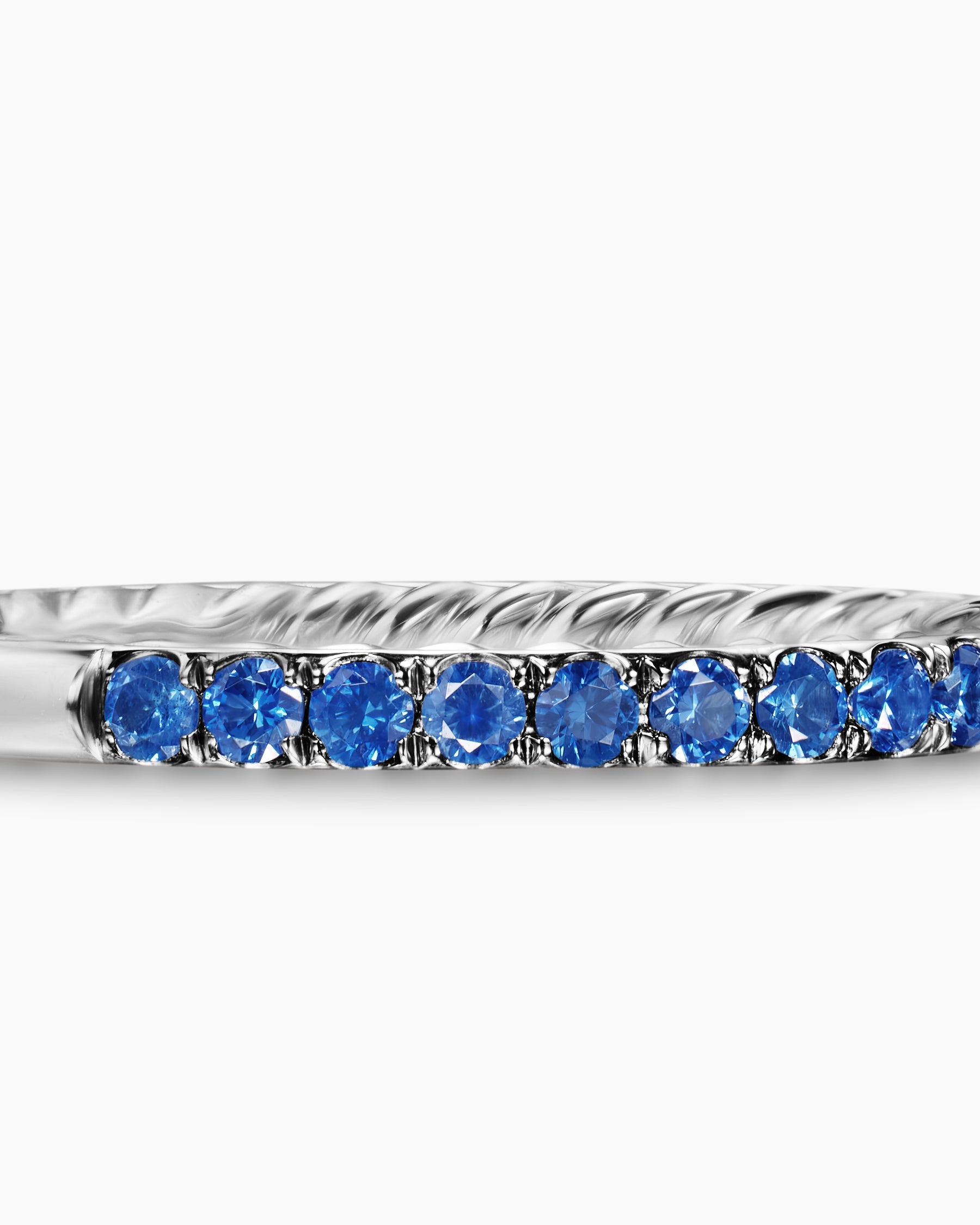 DY Eden Partway Band Ring in Platinum with Sapphires, 1.85mm