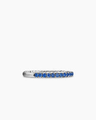DY Eden Partway Band Ring in Platinum with Sapphires, 1.85mm