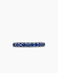 DY Eden Partway Band Ring in Platinum with Blue Sapphires, 2.8mm