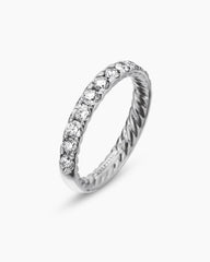 DY Eden Partway Band Ring in Platinum with Diamonds, 2.8mm