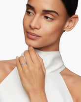 DY Infinity Band Ring in Platinum with Diamonds, 4.18mm