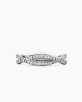 DY Infinity Band Ring in Platinum with Diamonds, 4.18mm