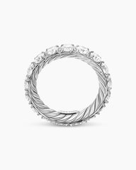 DY Eden Eternity Band Ring in Platinum with Diamonds, 3.9mm
