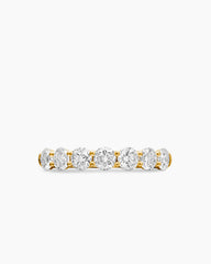 DY Eden Partway Band Ring in 18K Yellow Gold with Diamonds, 3.4mm