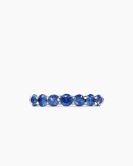 DY Eden Partway Band Ring in Platinum with Blue Sapphires, 3.4mm