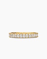 DY Eden Eternity Band Ring in 18K Yellow Gold with Emerald Diamonds, 3.5mm