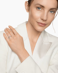 DY Eden Eternity Band Ring in Platinum with Emerald Diamonds, 3.5mm