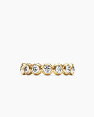 DY Infinity Band Ring in 18K Yellow Gold with Round Diamonds, 4.8mm