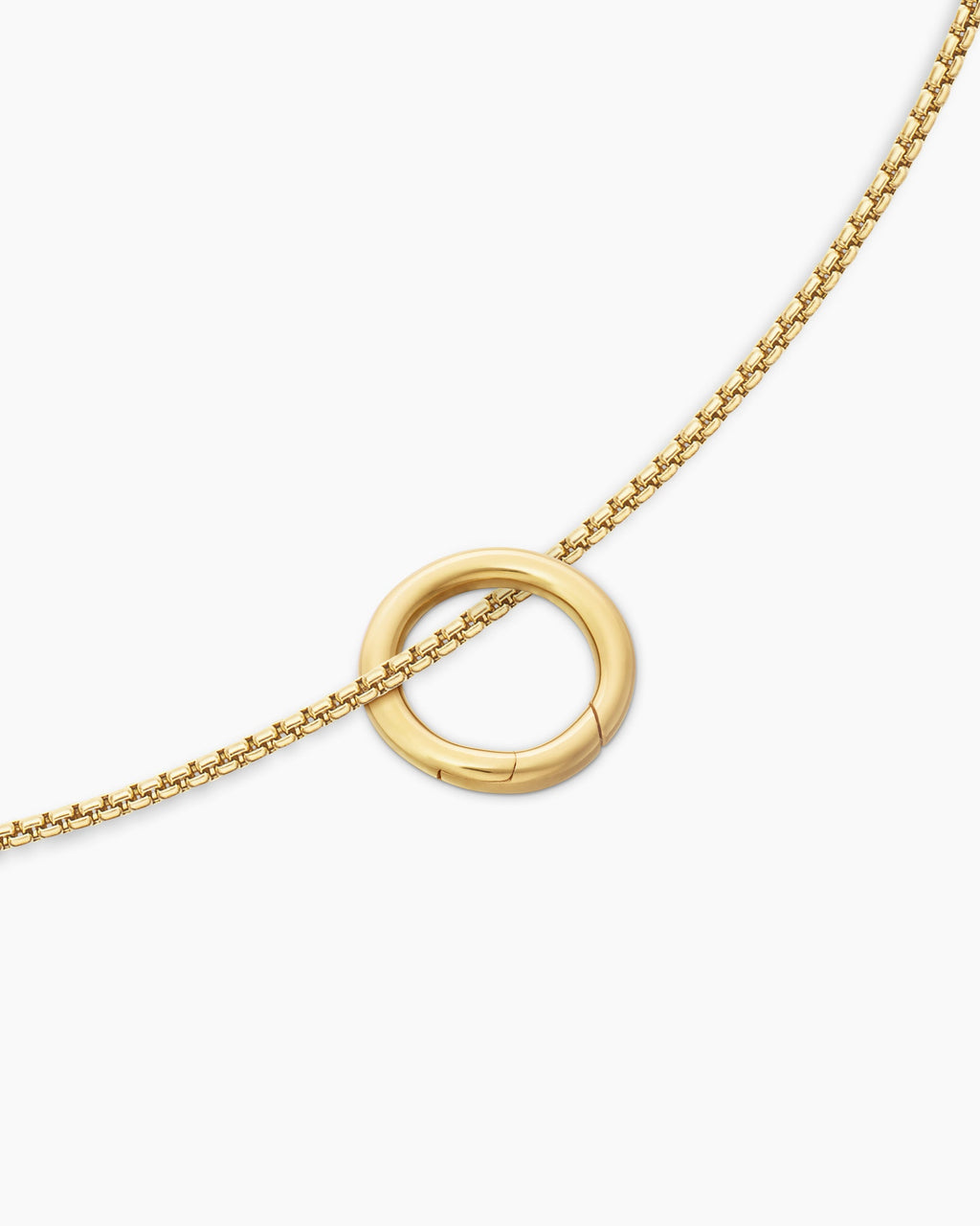 Smooth Amulet Holder in 18K Yellow Gold, 12.3mm