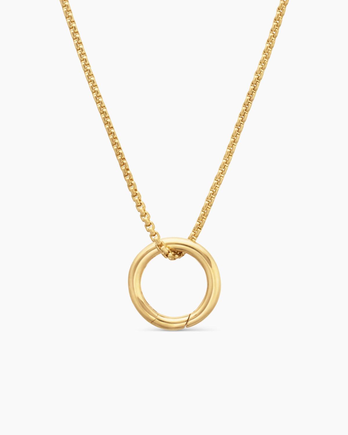 Smooth Amulet Holder in 18K Yellow Gold, 12.3mm