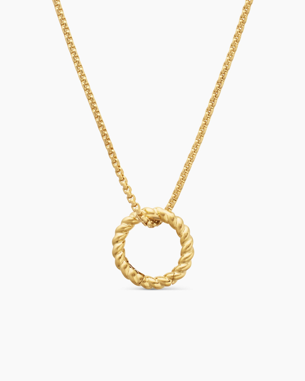 Cable Amulet Holder in 18K Yellow Gold, 12.8mm