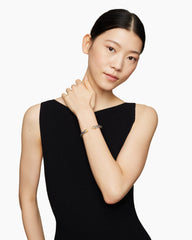 Classic Cable Bracelet in Sterling Silver with 14K Yellow Gold and Citrine, 7mm