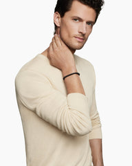 Spiritual Beads Bracelet in Sterling Silver with Black Onyx, 6mm