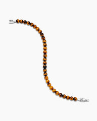 Spiritual Beads Bracelet in Sterling Silver with Tiger’s Eye, 6mm