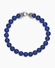 Spiritual Beads Bracelet in Sterling Silver with Lapis, 8mm