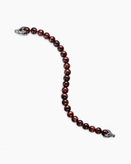 Spiritual Beads Bracelet in Sterling Silver with Red Tiger’s Eye, 8mm