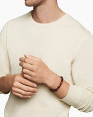 Spiritual Beads Bracelet in Sterling Silver with Red Tiger’s Eye, 8mm