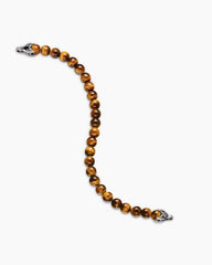 Spiritual Beads Bracelet in Sterling Silver with Tiger’s Eye, 8mm