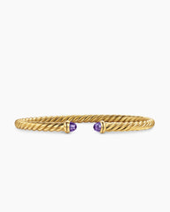Cablespira® Flex Bracelet in 18K Yellow Gold with Amethyst, 4mm