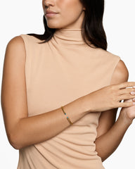 Cablespira® Flex Bracelet in 18K Yellow Gold with Blue Topaz, 4mm