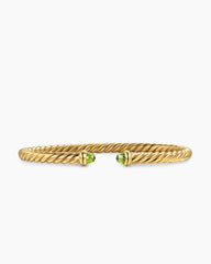 Cablespira® Flex Bracelet in 18K Yellow Gold with Peridot, 4mm