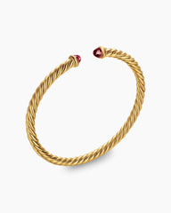 Cablespira® Flex Bracelet in 18K Yellow Gold with Rhodolite Garnet, 4mm