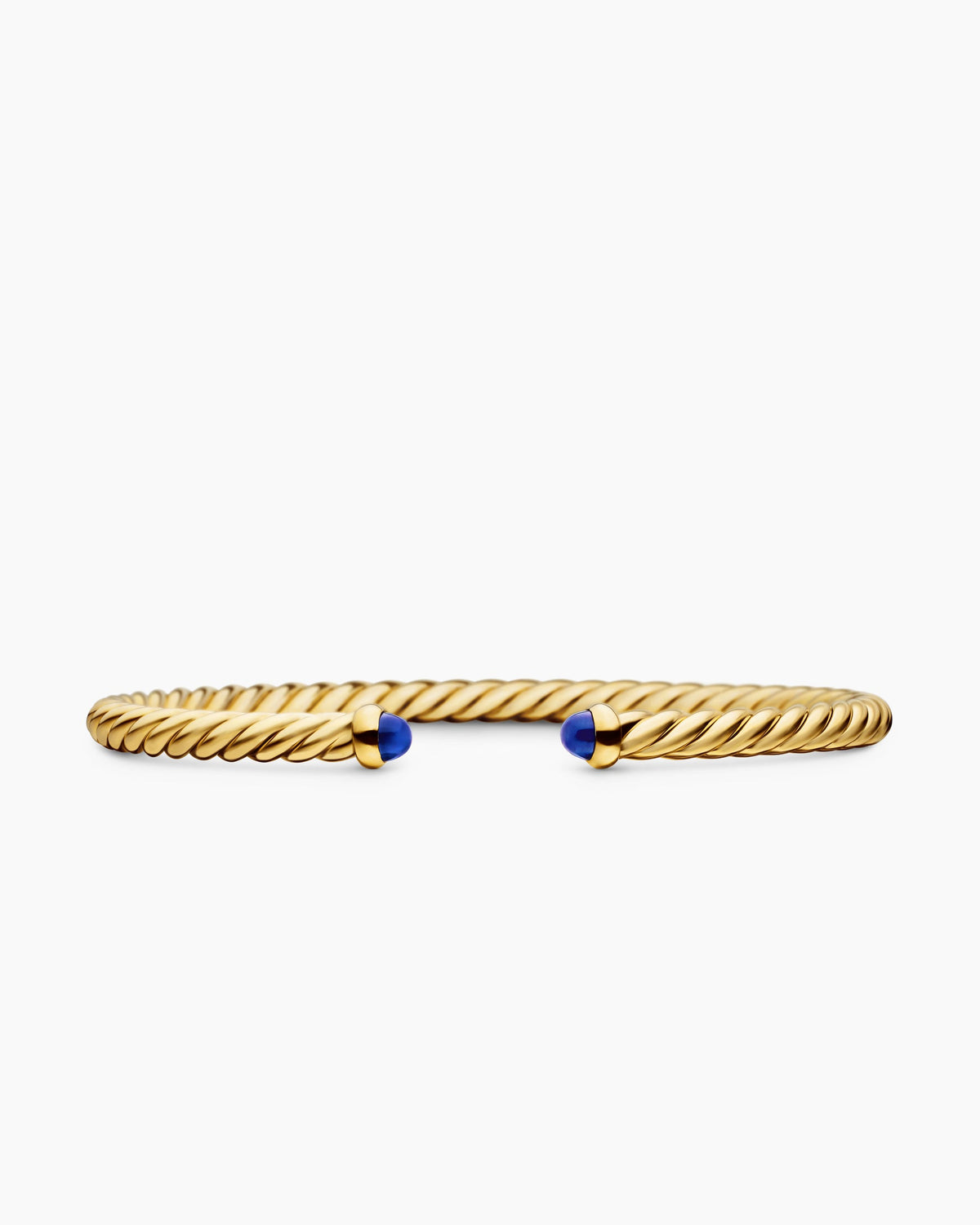 Cablespira® Flex Bracelet in 18K Yellow Gold with Blue Sapphires, 4mm