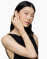 Cablespira® Flex Bracelet in 18K Yellow Gold with Emeralds, 4mm