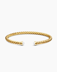 Cablespira® Flex Bracelet in 18K Yellow Gold with Pearls, 4mm