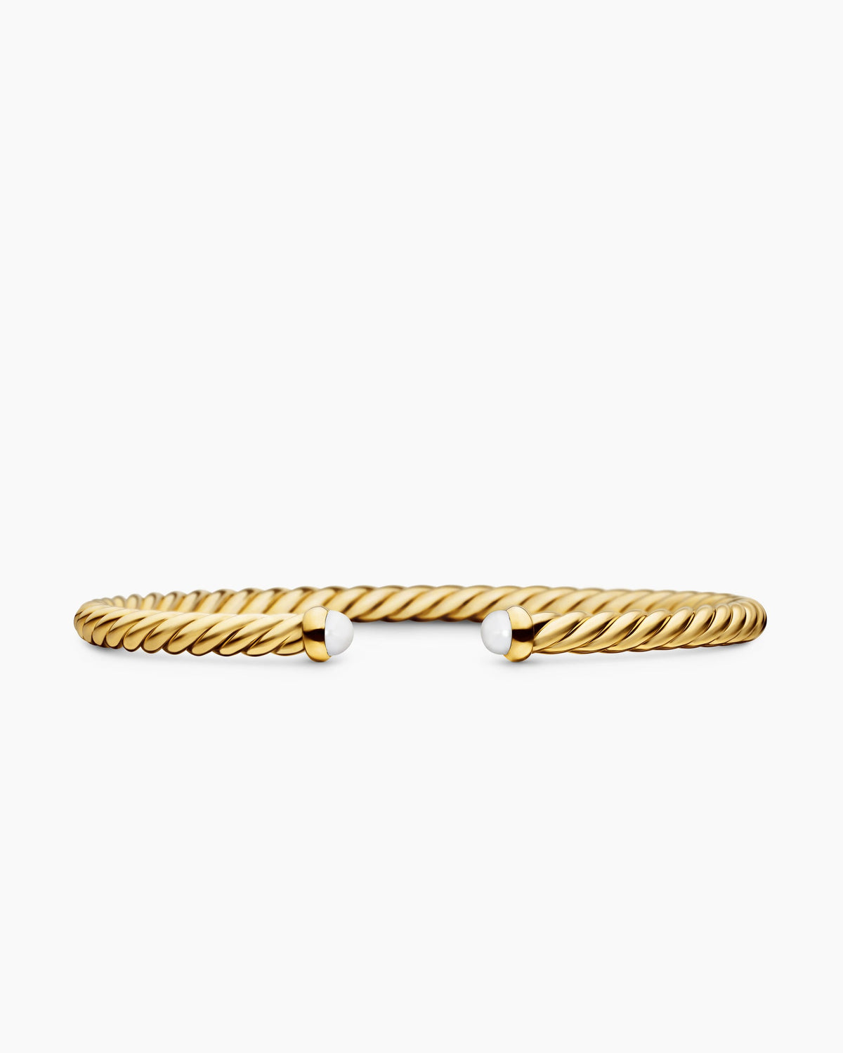 Cablespira® Flex Bracelet in 18K Yellow Gold with Pearls, 4mm