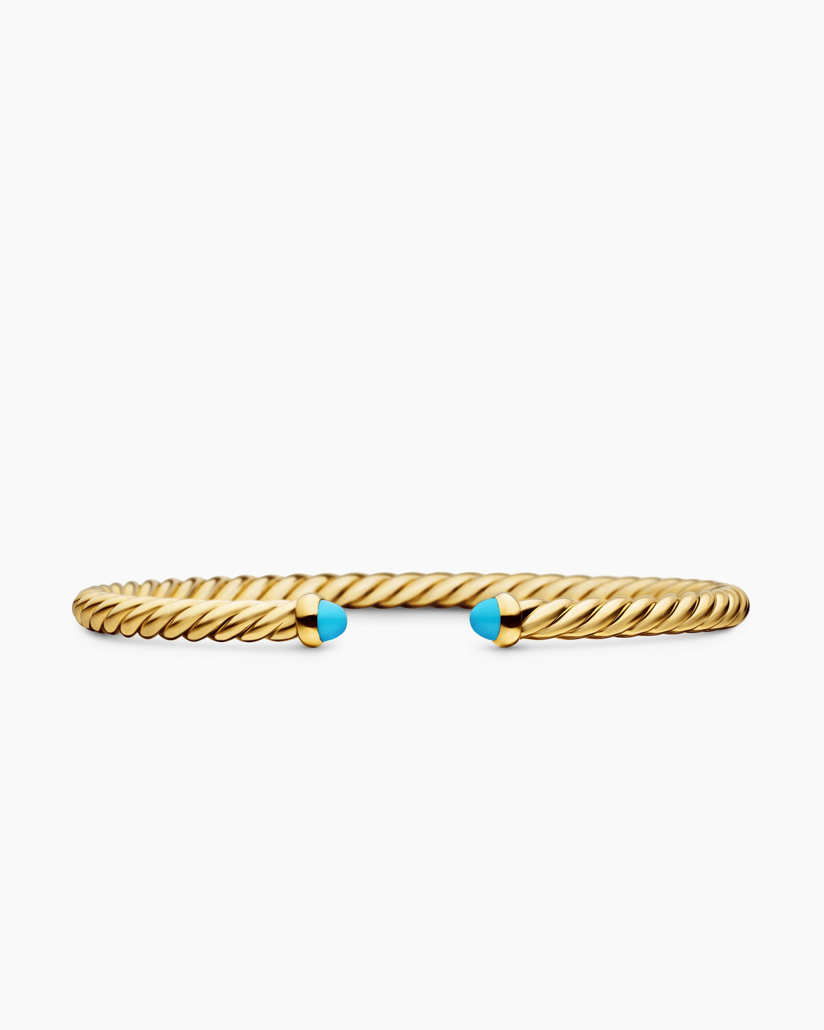 Cablespira® Flex Bracelet in 18K Yellow Gold with Turquoise, 4mm