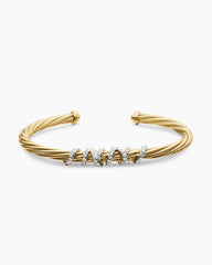 Helena Center Station Bracelet in 18K Yellow Gold with Diamonds, 4mm