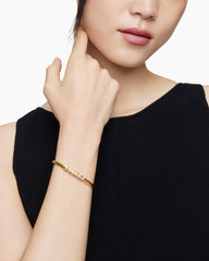 Helena Center Station Bracelet in 18K Yellow Gold with Diamonds, 4mm