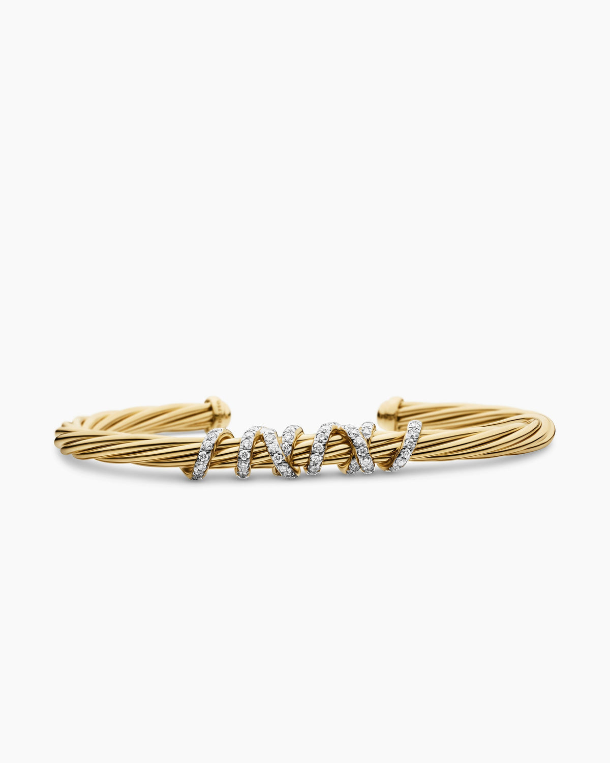 Helena Center Station Bracelet in 18K Yellow Gold with Diamonds, 4mm