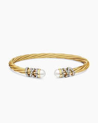 Helena Bracelet in 18K Yellow Gold with Pearls and Diamonds, 4mm