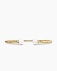 Solari Cablespira® Bracelet in 18K Yellow Gold with Pearls and Diamonds, 2.3mm