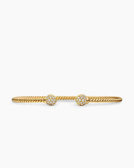 Solari Cablespira® Bracelet in 18K Yellow Gold with Diamonds, 2.3mm