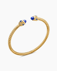 Renaissance® Cablespira Bracelet in 18K Yellow Gold with Blue Sapphires, 3.5mm