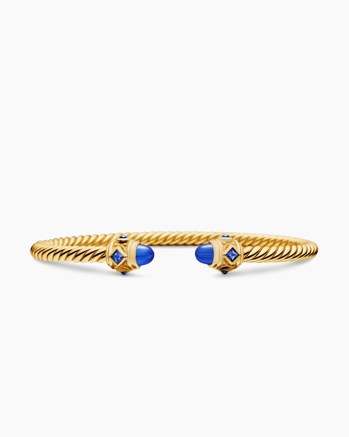 Renaissance® Cablespira Bracelet in 18K Yellow Gold with Blue Sapphires, 3.5mm
