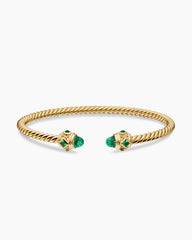 Renaissance® Cablespira Bracelet in 18K Yellow Gold with Emeralds, 3.5mm