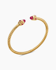 Renaissance® Cablespira Bracelet in 18K Yellow Gold with Rubies, 3.5mm