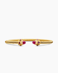 Renaissance® Cablespira Bracelet in 18K Yellow Gold with Rubies, 3.5mm