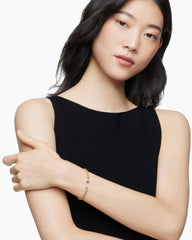 Classic Cablespira® Bracelet in 18K Yellow Gold with Garnets and Diamonds, 3mm