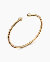 Classic Cablespira® Bracelet in 18K Yellow Gold with Diamonds, 3mm